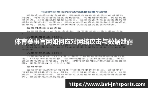 体育赛事官网如何应对网络攻击与数据泄露